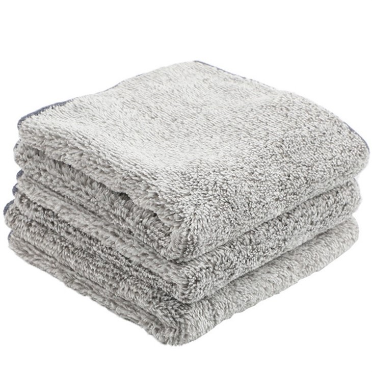 Product Non Oil Household Cleaning Bamboo Fiber Kitchen Supplies Thickening Gray Bamboo Cleaning Cloth For Home