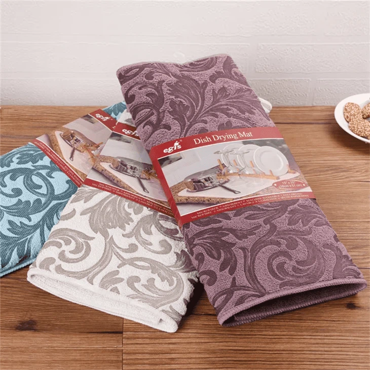 Kitchen Counter Dish Microfiber & Sponge Drying Mat Quick-drying