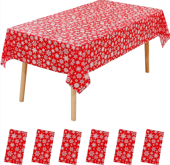 PE Disposable Tablecloth Mixed Pattern Oil-proof Table Cover